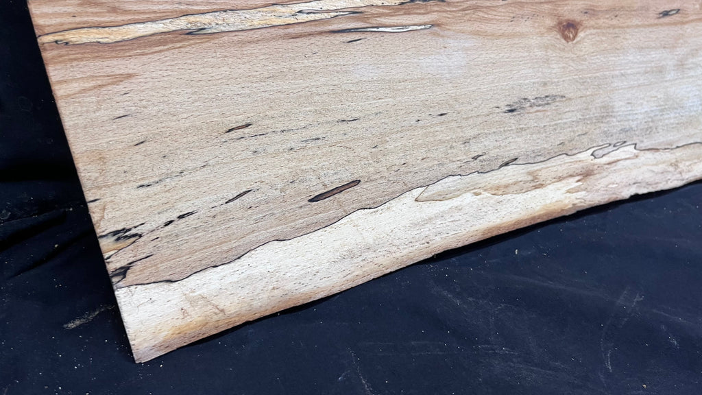 Spalted beech wood turning, tone wood, mantle 1231 L x 325 W x 43 D mm    (526)