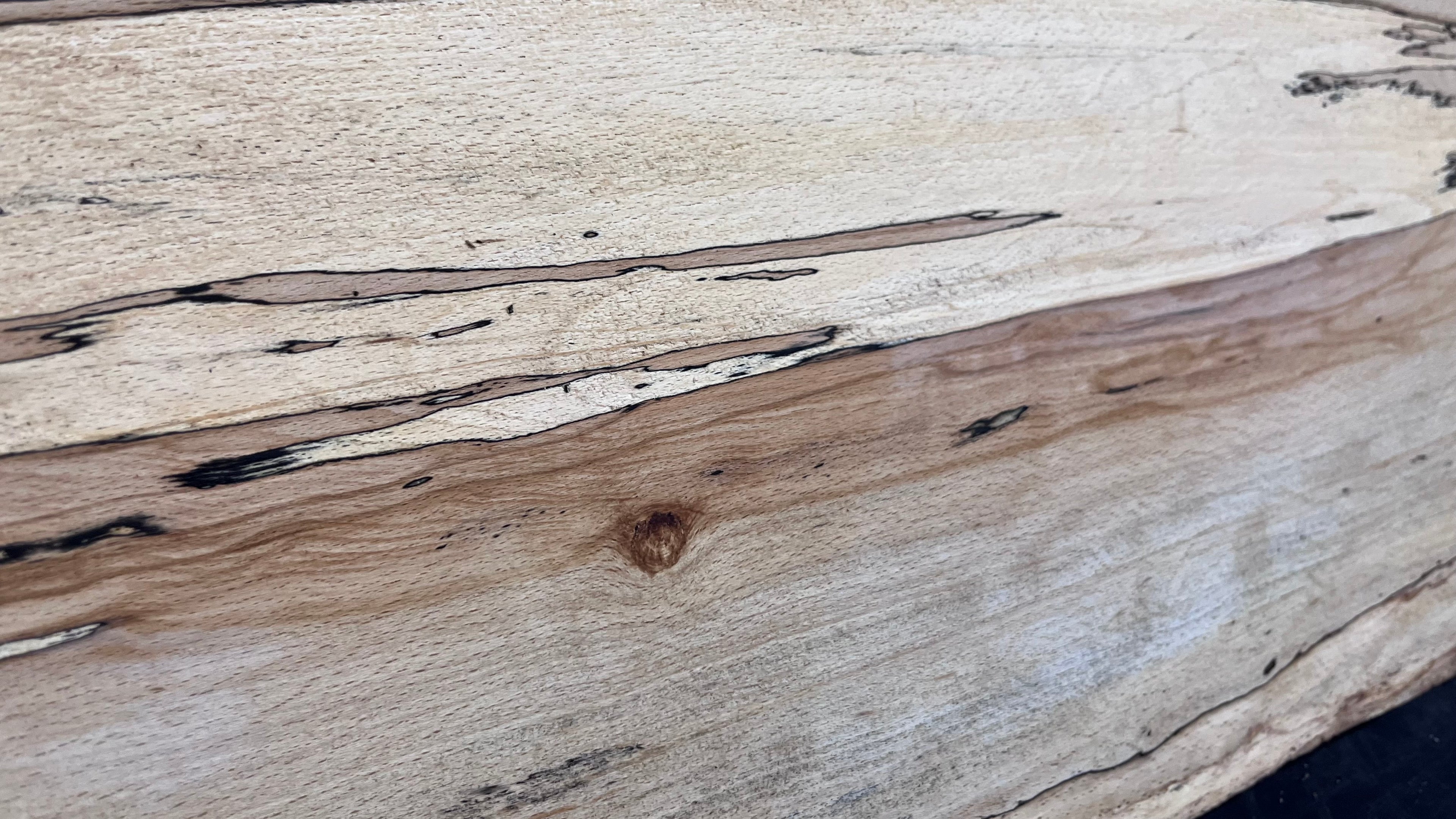 Spalted beech wood turning, tone wood, mantle 1231 L x 325 W x 43 D mm    (526)