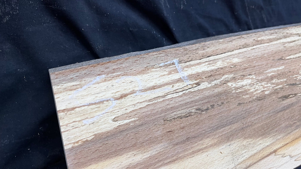 Spalted beech wood turning, tone wood, mantle 1434 L x 185 W x 47 D mm    (527)