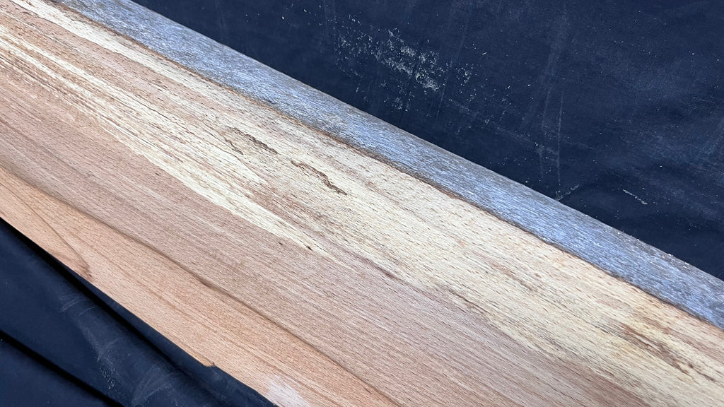 Spalted beech wood turning, tone wood, mantle 1434 L x 185 W x 47 D mm    (527)
