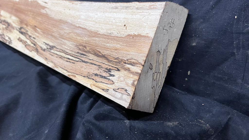Spalted beech wood turning, tone wood, mantle 1005 L x 133 W x 49 D mm    (528)