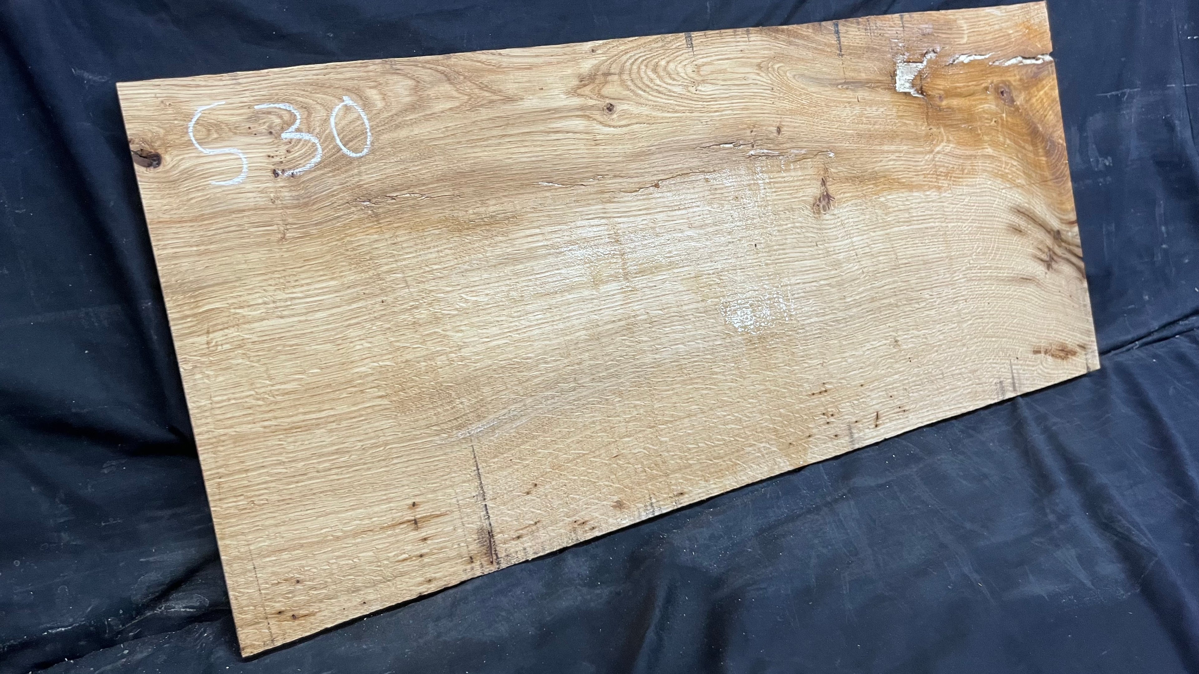 Oak window cill, craft wood shelf, 819 L x 363 W x 20 D mm     (530)