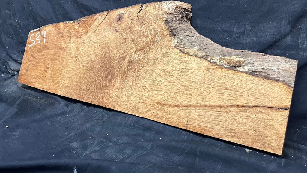 Oak, shelf, mantel, craft wood shelf, 777 L x 282 W x 46 D mm     (539)