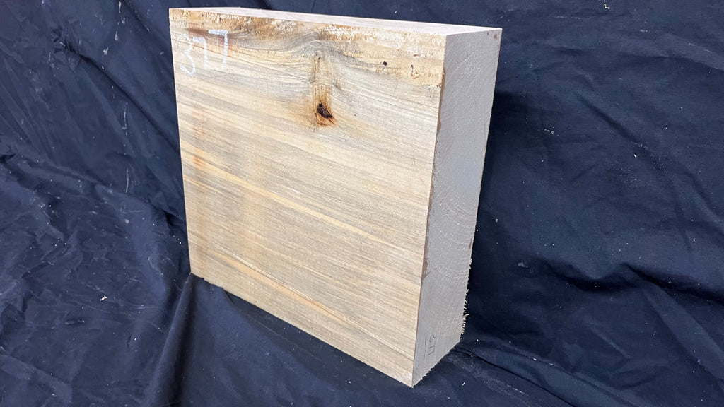 Lime wood carving block, 307 L x 292 W x 83 D mm        (377)