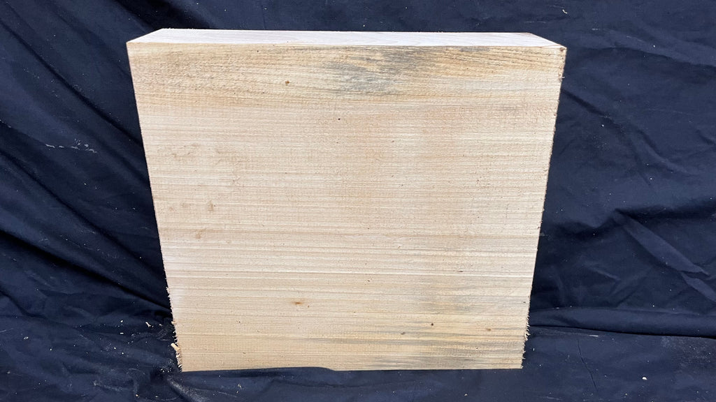 Lime wood carving block, 307 L x 292 W x 83 D mm        (377)