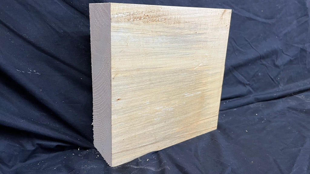 Lime wood carving block, 276 L x 273 W x 83 D mm        (378)