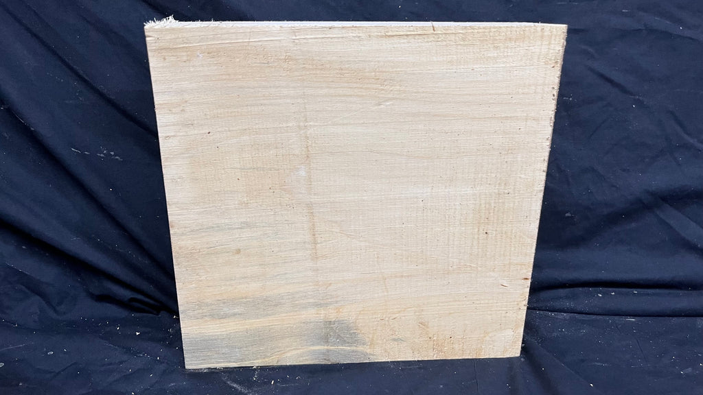 Lime wood carving block, 292 L x 278 W x 83 D mm        (379)