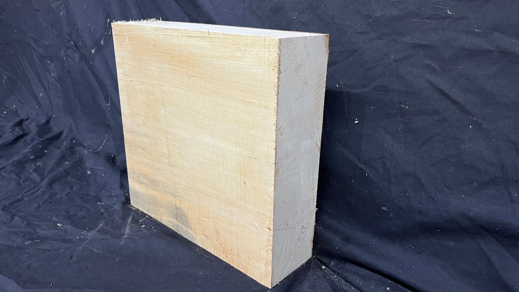 Lime wood carving block, 292 L x 278 W x 83 D mm        (379)