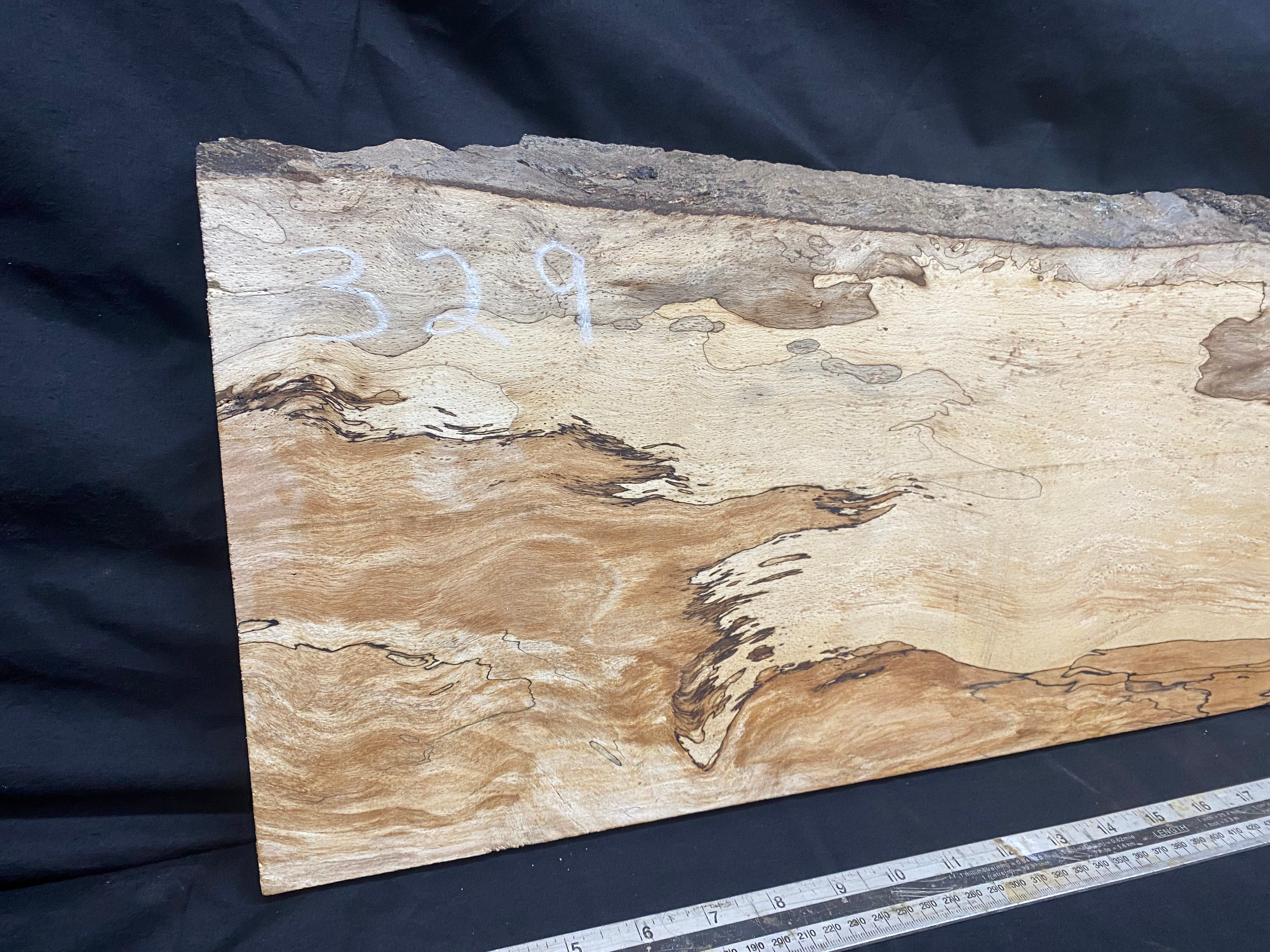 Spalted beech thin timber, box making 953 L x 289 W x 23 D mm    (329)