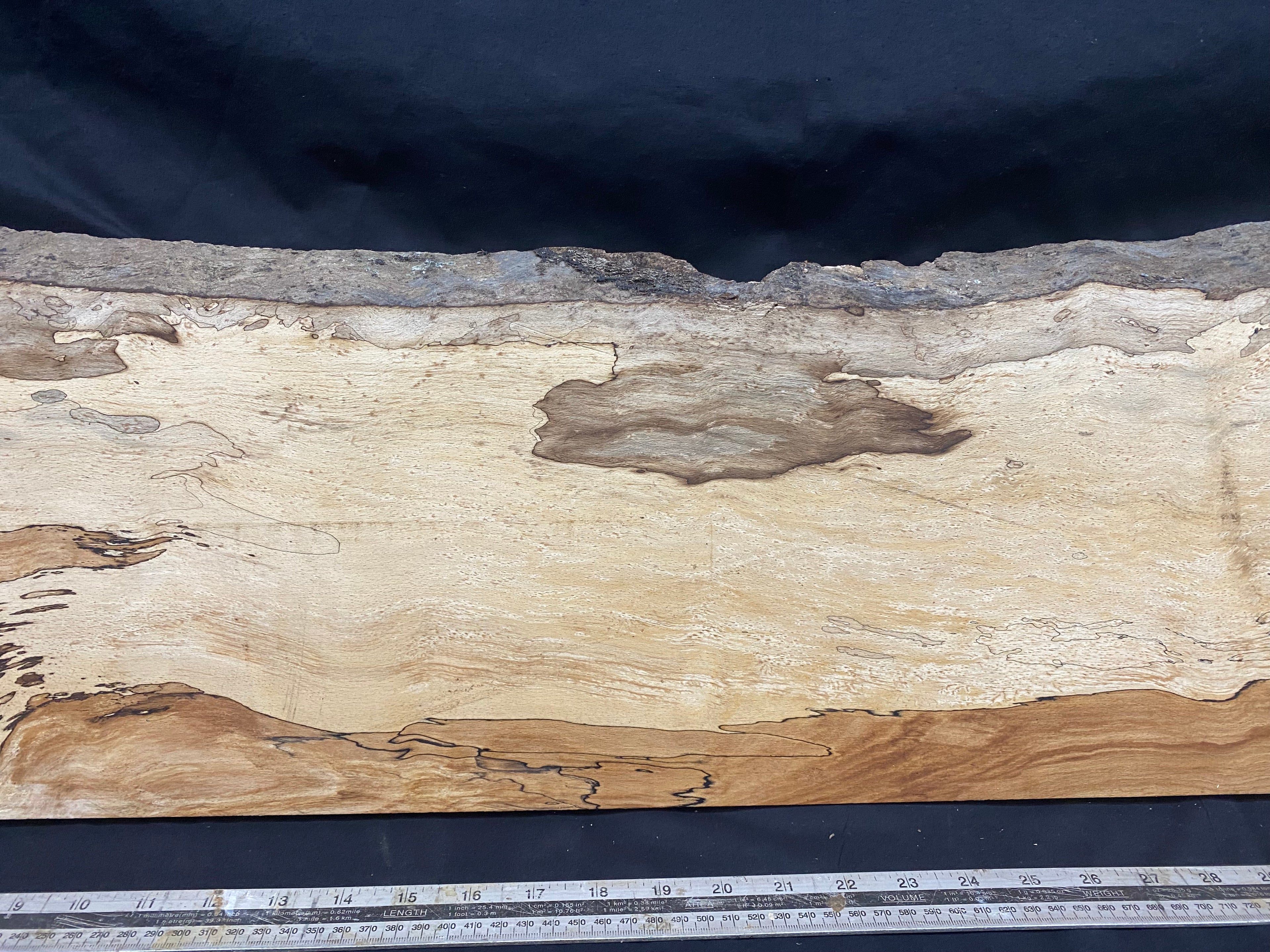 Spalted beech thin timber, box making 953 L x 289 W x 23 D mm    (329)