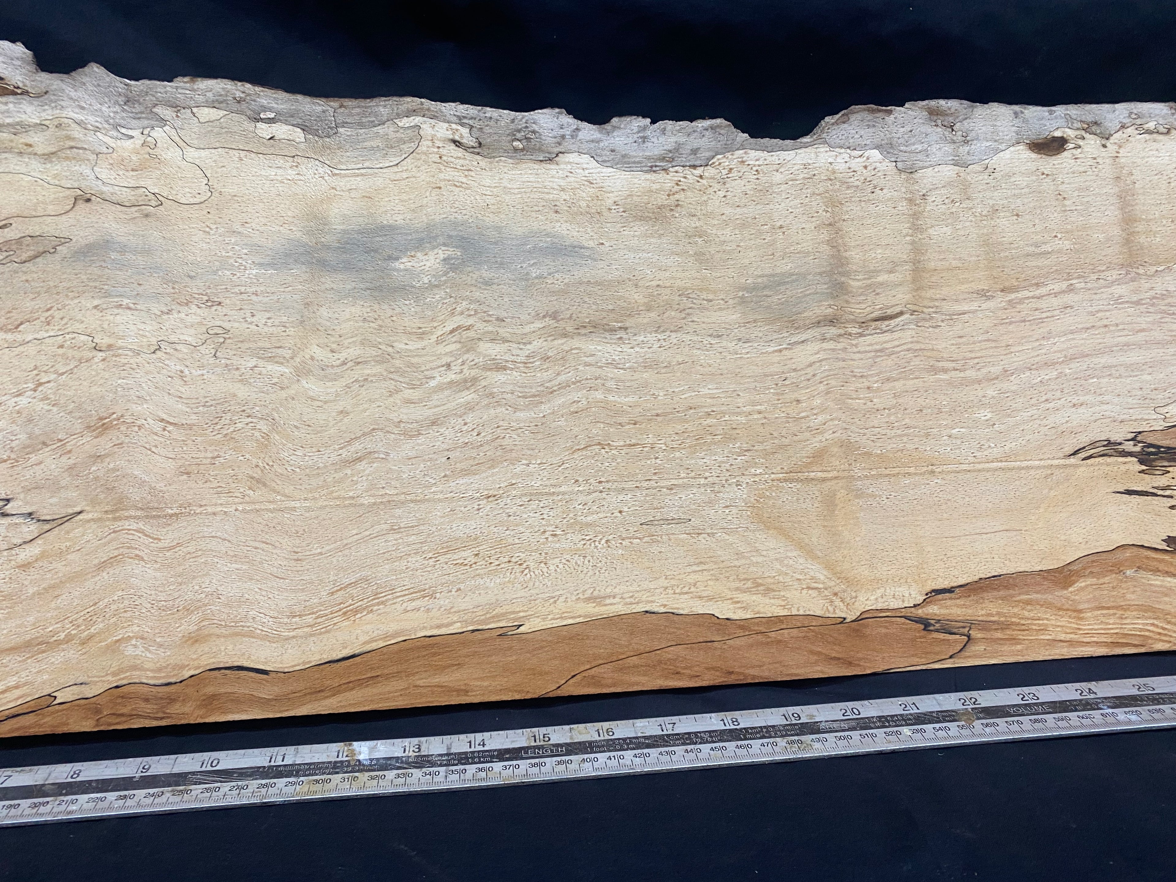 Spalted beech thin timber, box making 953 L x 289 W x 23 D mm    (329)
