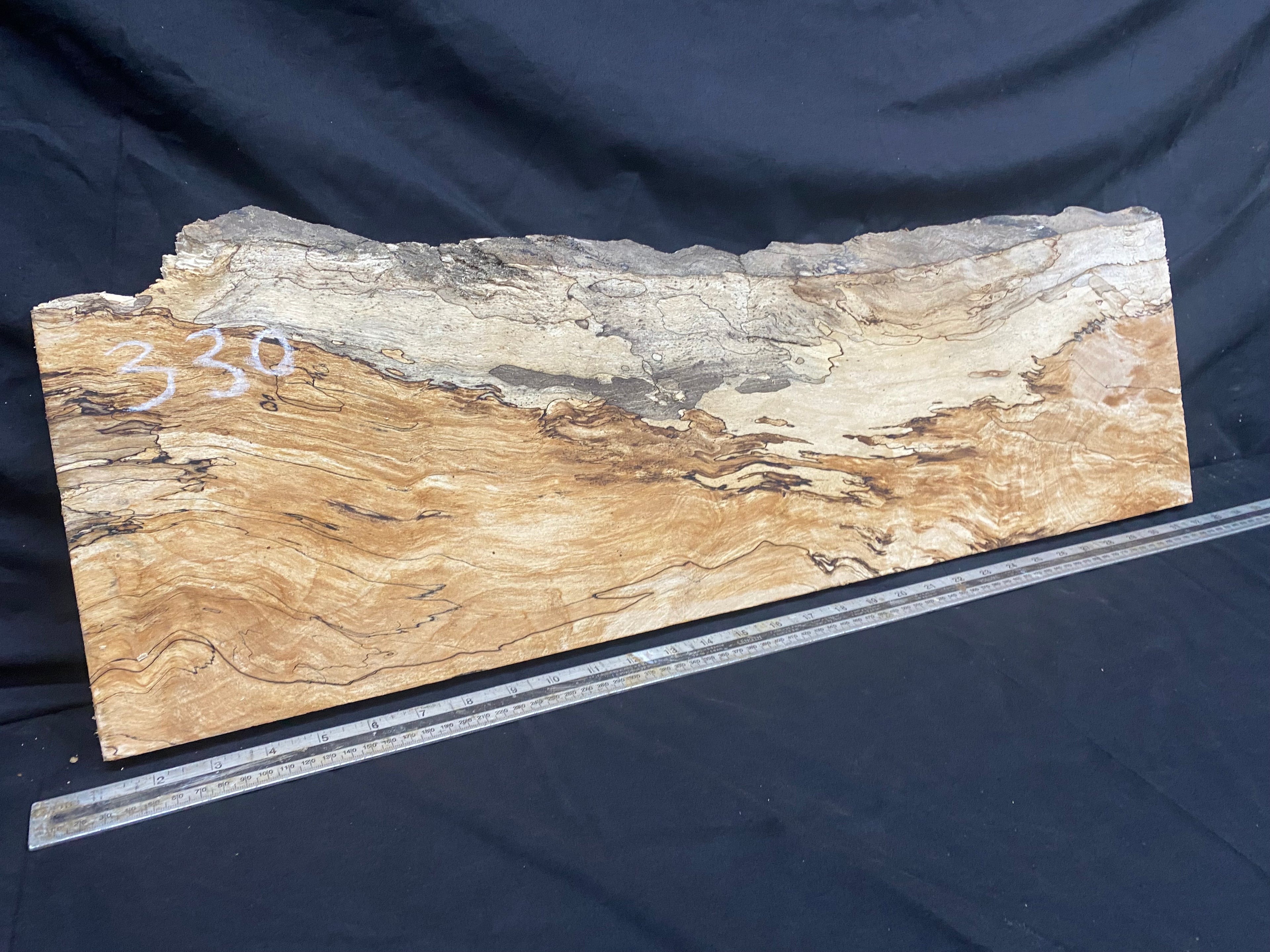 Spalted beech thin timber, box making 801 L x 267 W x 23 D mm    (330)