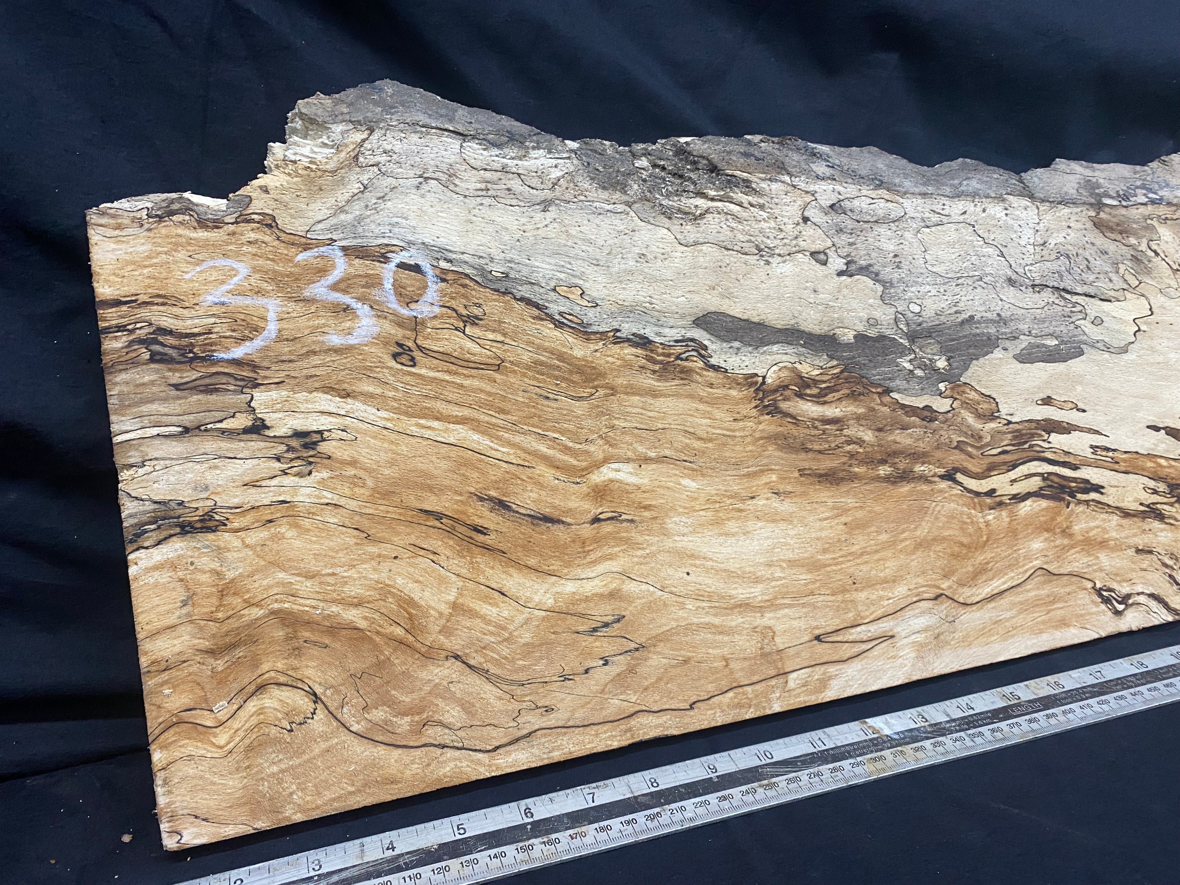 Spalted beech thin timber, box making 801 L x 267 W x 23 D mm    (330)