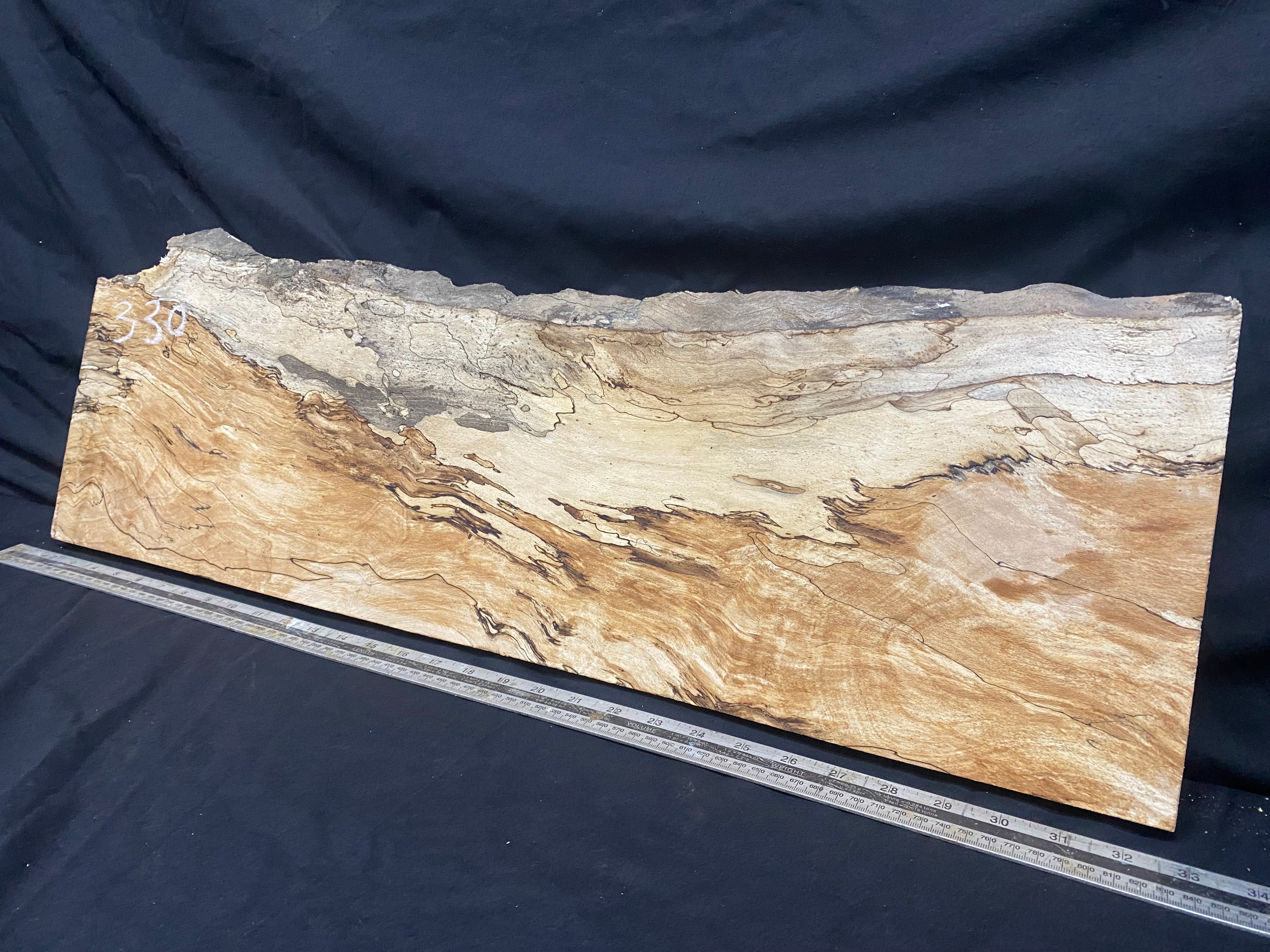 Spalted beech thin timber, box making 801 L x 267 W x 23 D mm    (330)