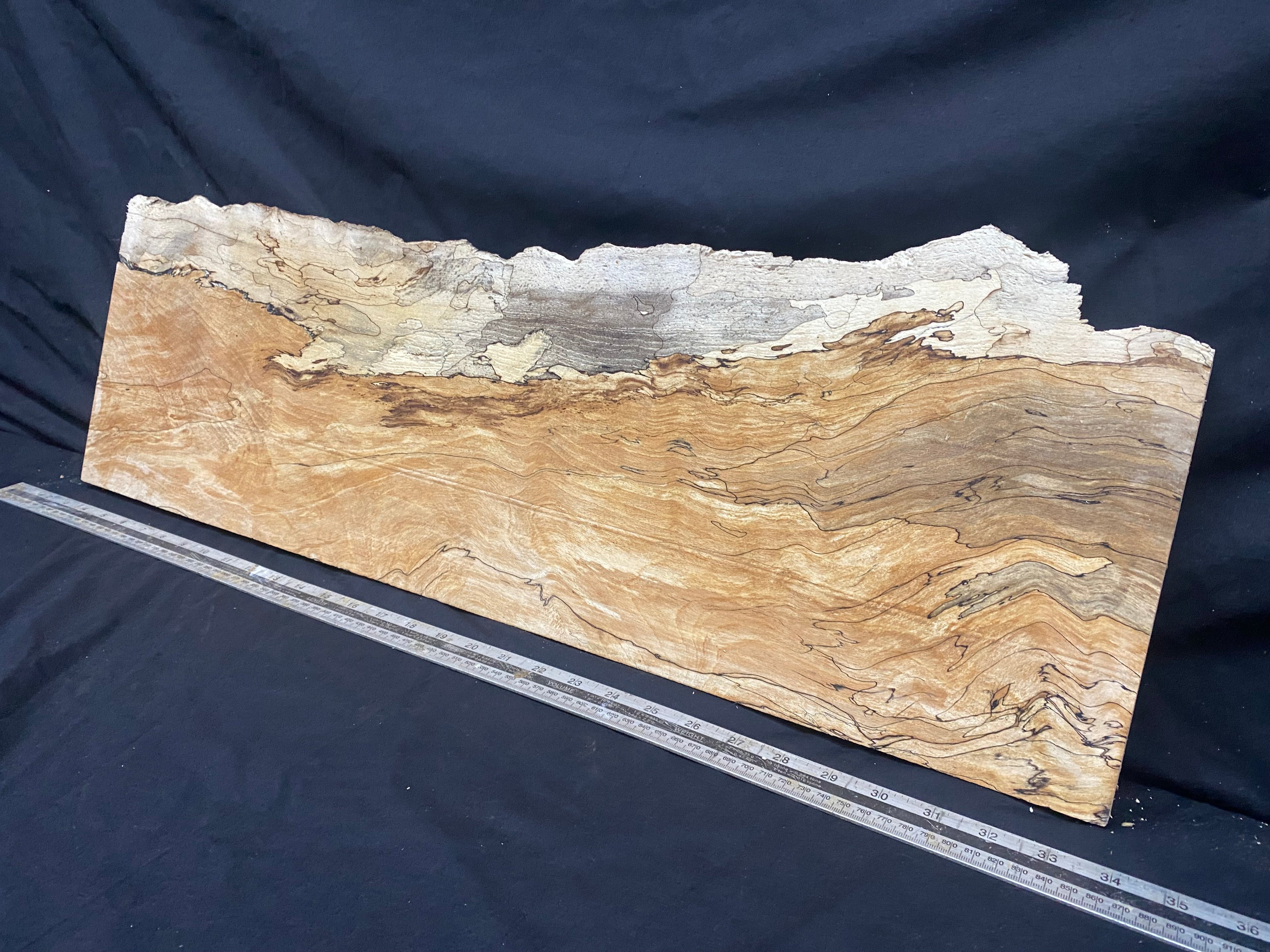 Spalted beech thin timber, box making 801 L x 267 W x 23 D mm    (330)