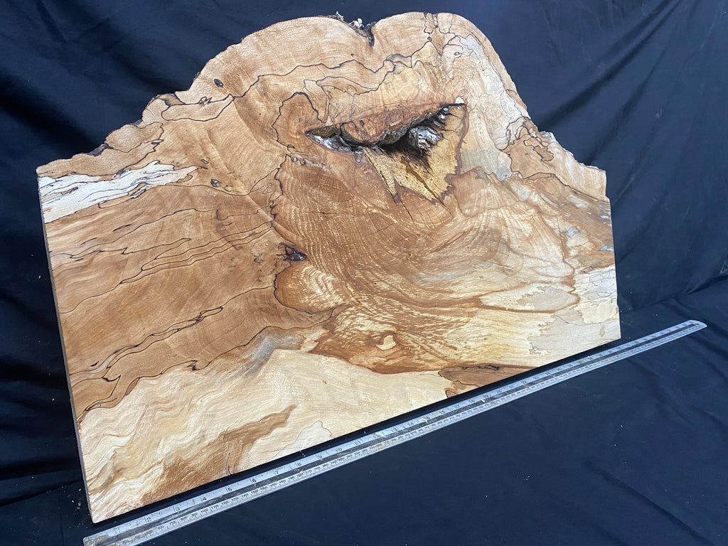 Spalted beech timber, resin table blank 783 x 482 W x 45 D mm    (331)