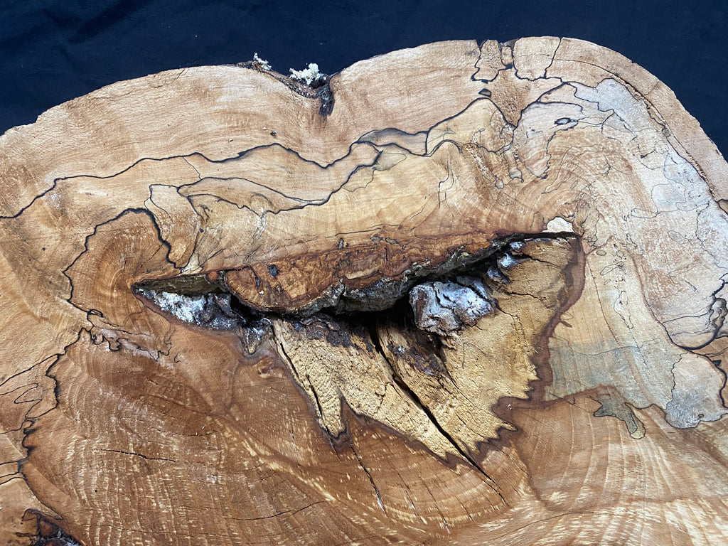 Spalted beech timber, resin table blank 783 x 482 W x 45 D mm    (331)