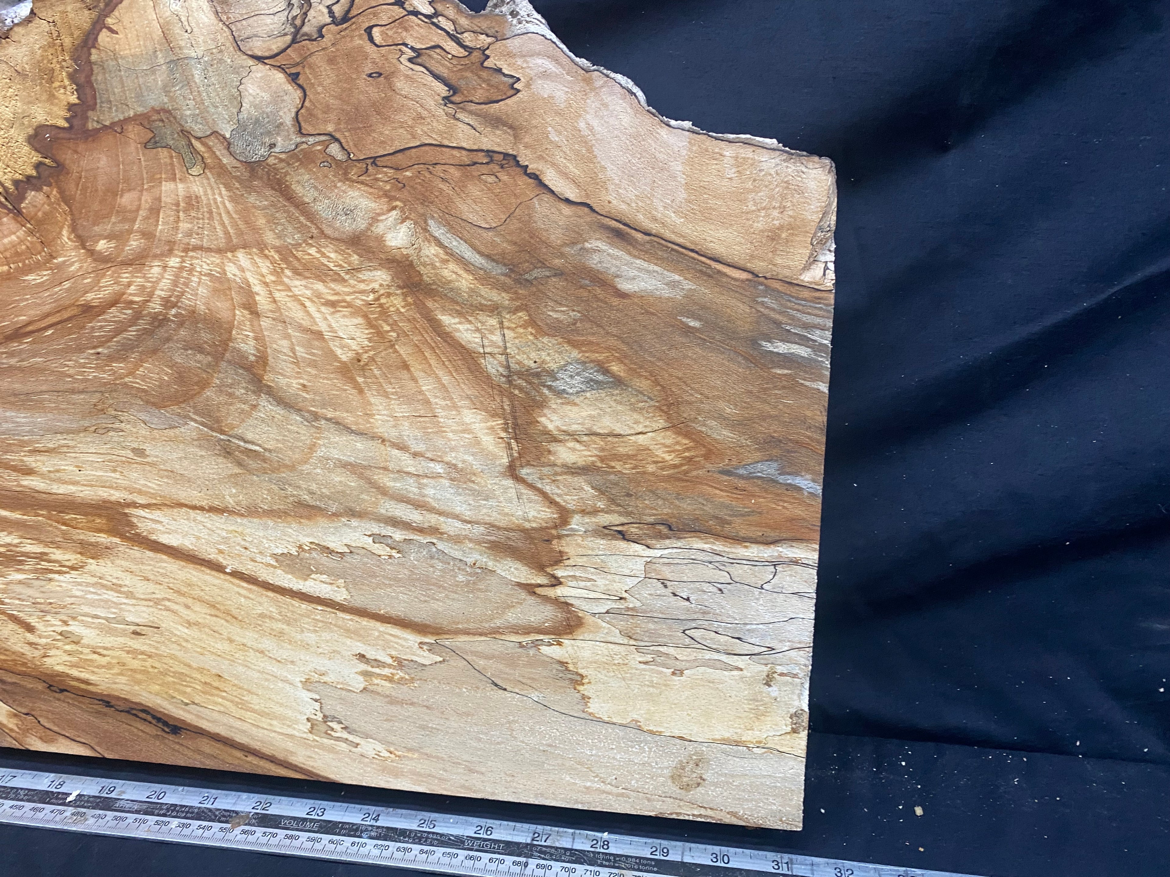 Spalted beech timber, resin table blank 783 x 482 W x 45 D mm    (331)