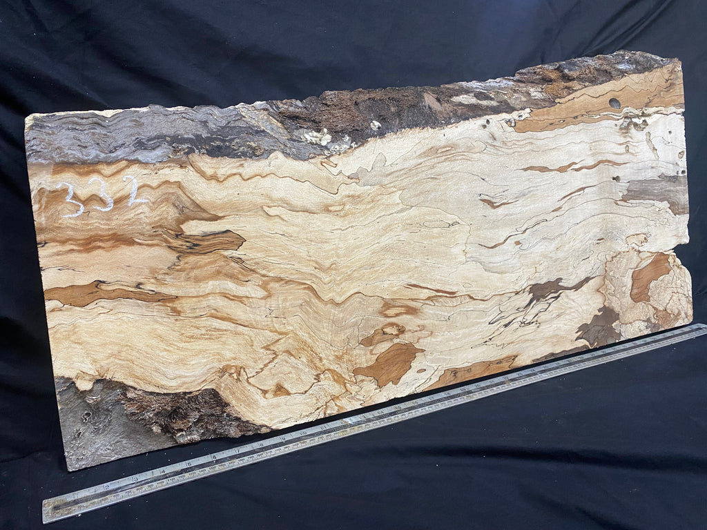 Spalted beech timber, resin table blank 976 L x 475 W x 45 D mm    (332)