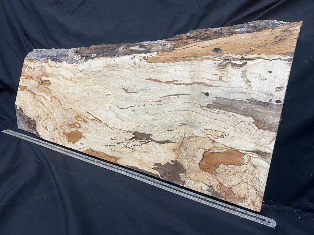Spalted beech timber, resin table blank 976 L x 475 W x 45 D mm    (332)