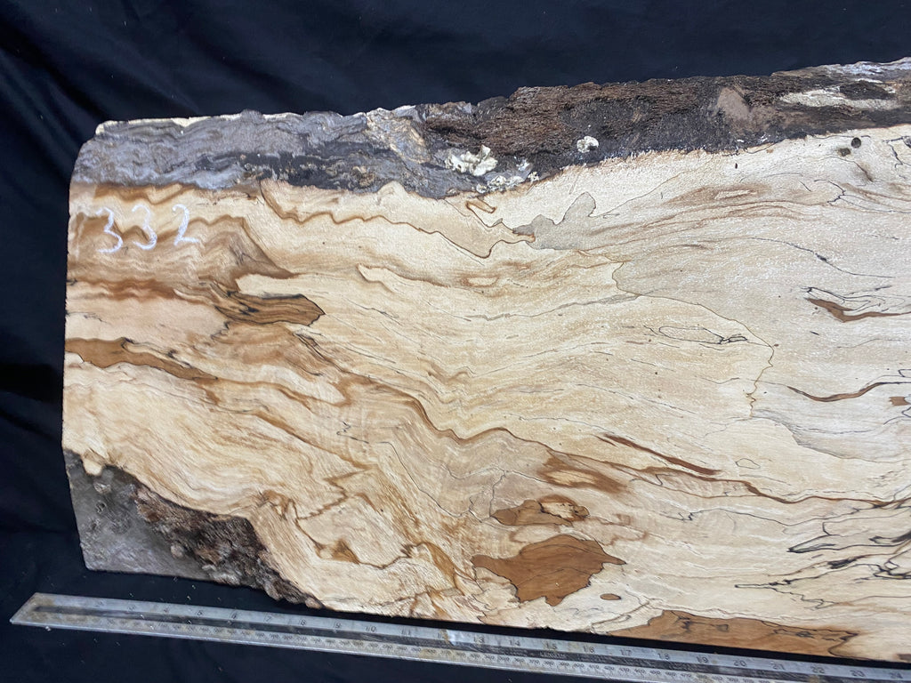 Spalted beech timber, resin table blank 976 L x 475 W x 45 D mm    (332)