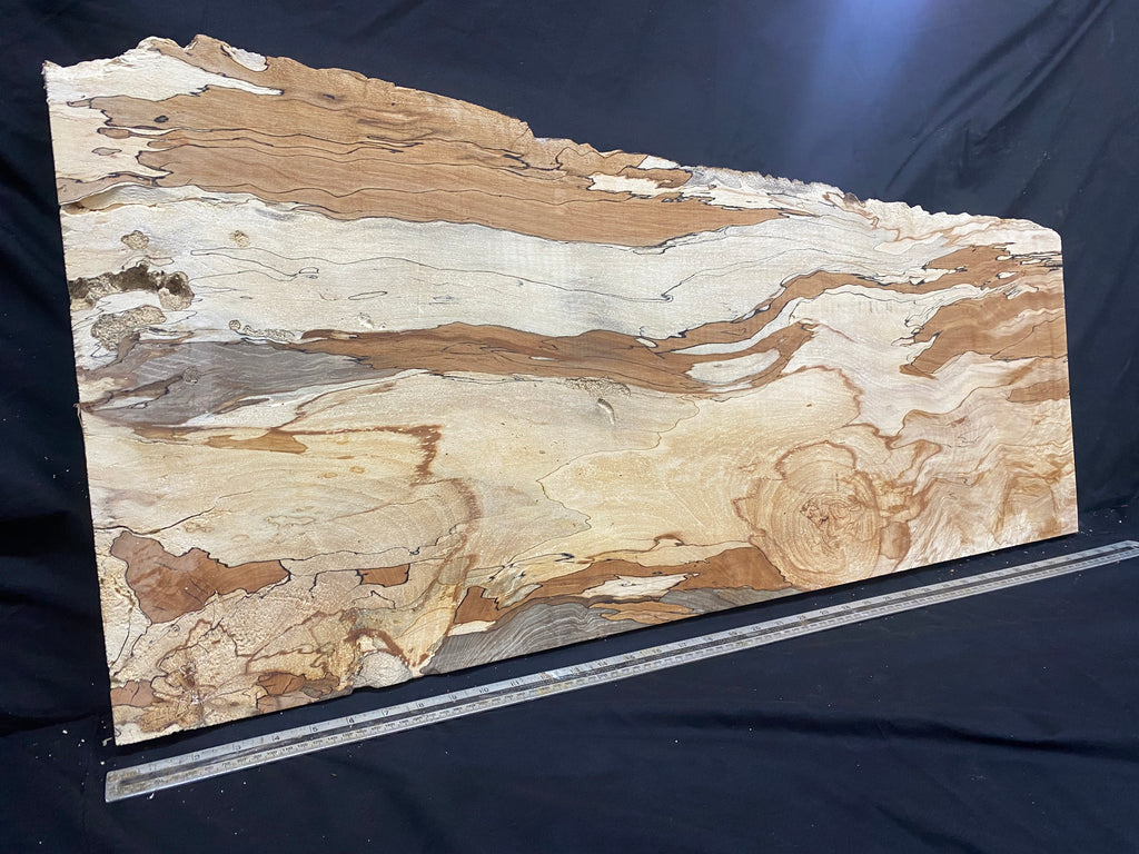 Spalted beech timber, resin table blank 976 L x 475 W x 45 D mm    (332)