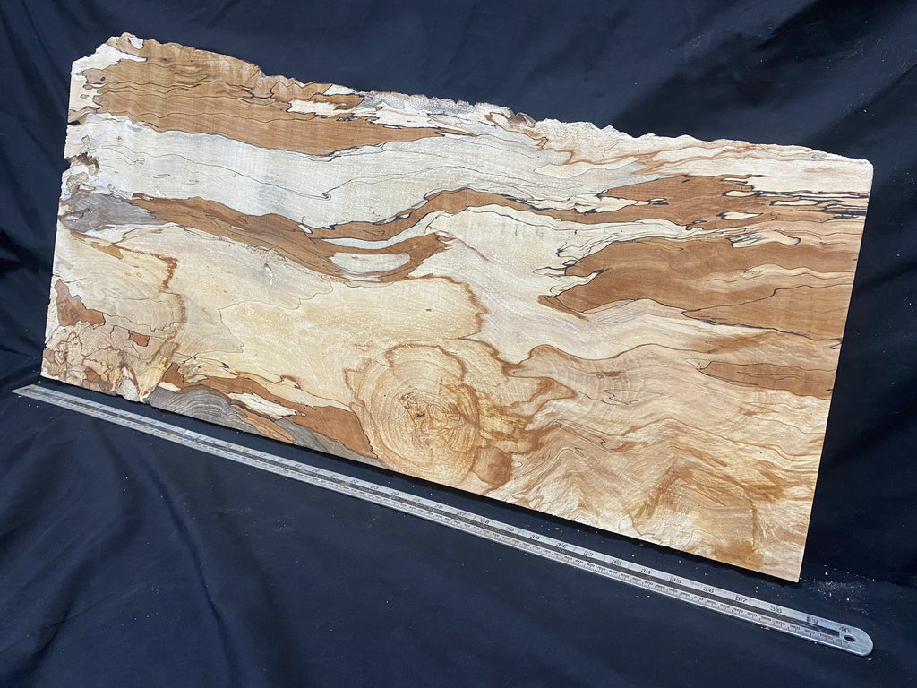Spalted beech timber, resin table blank 976 L x 475 W x 45 D mm    (332)