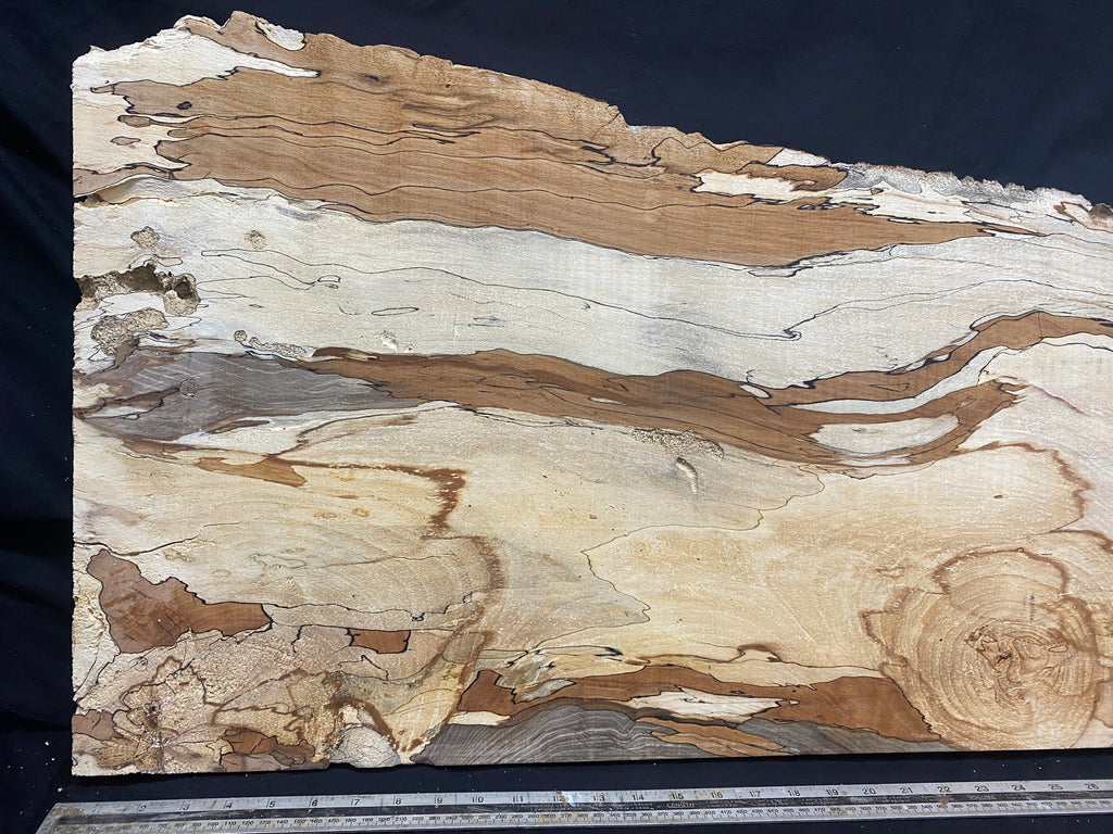 Spalted beech timber, resin table blank 976 L x 475 W x 45 D mm    (332)