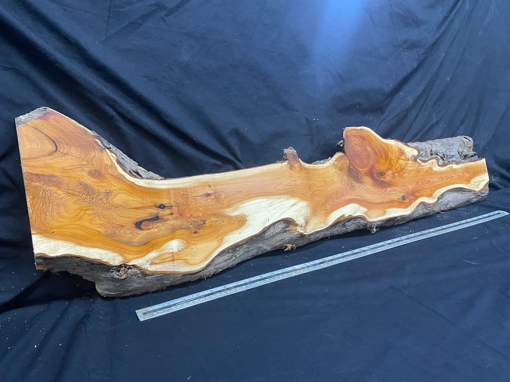 Hardwood yew, slab, resin table blank  1200 L x 275 W x 39 D mm    (336)