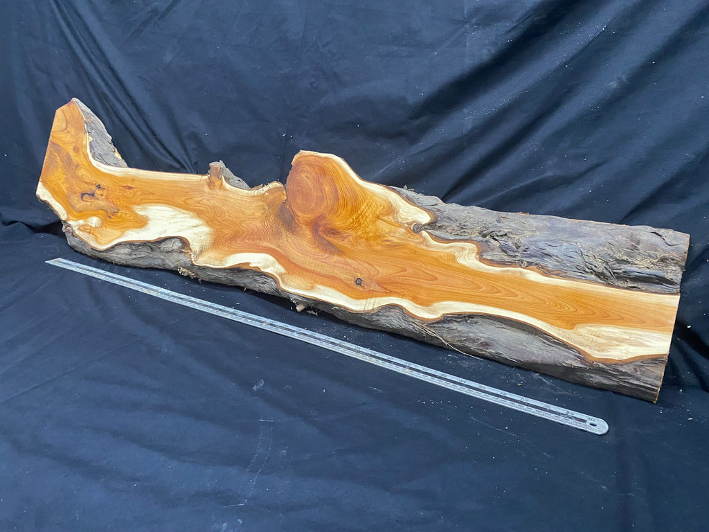 Hardwood yew, slab, resin table blank  1200 L x 275 W x 39 D mm    (336)