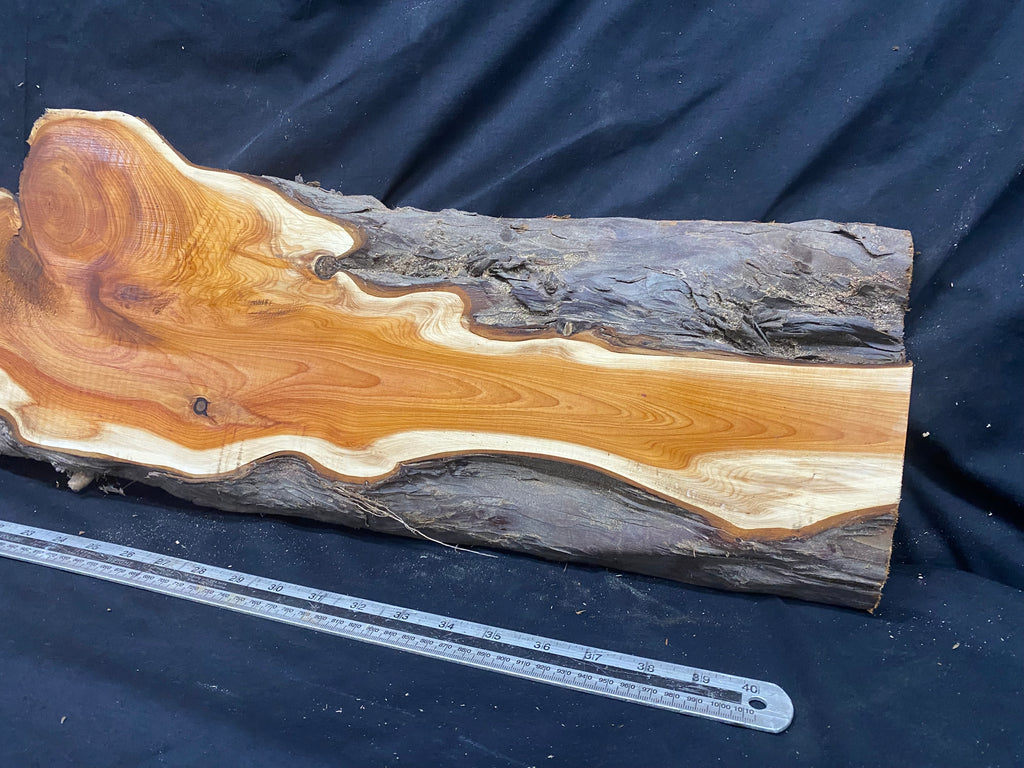 Hardwood yew, slab, resin table blank  1200 L x 275 W x 39 D mm    (336)
