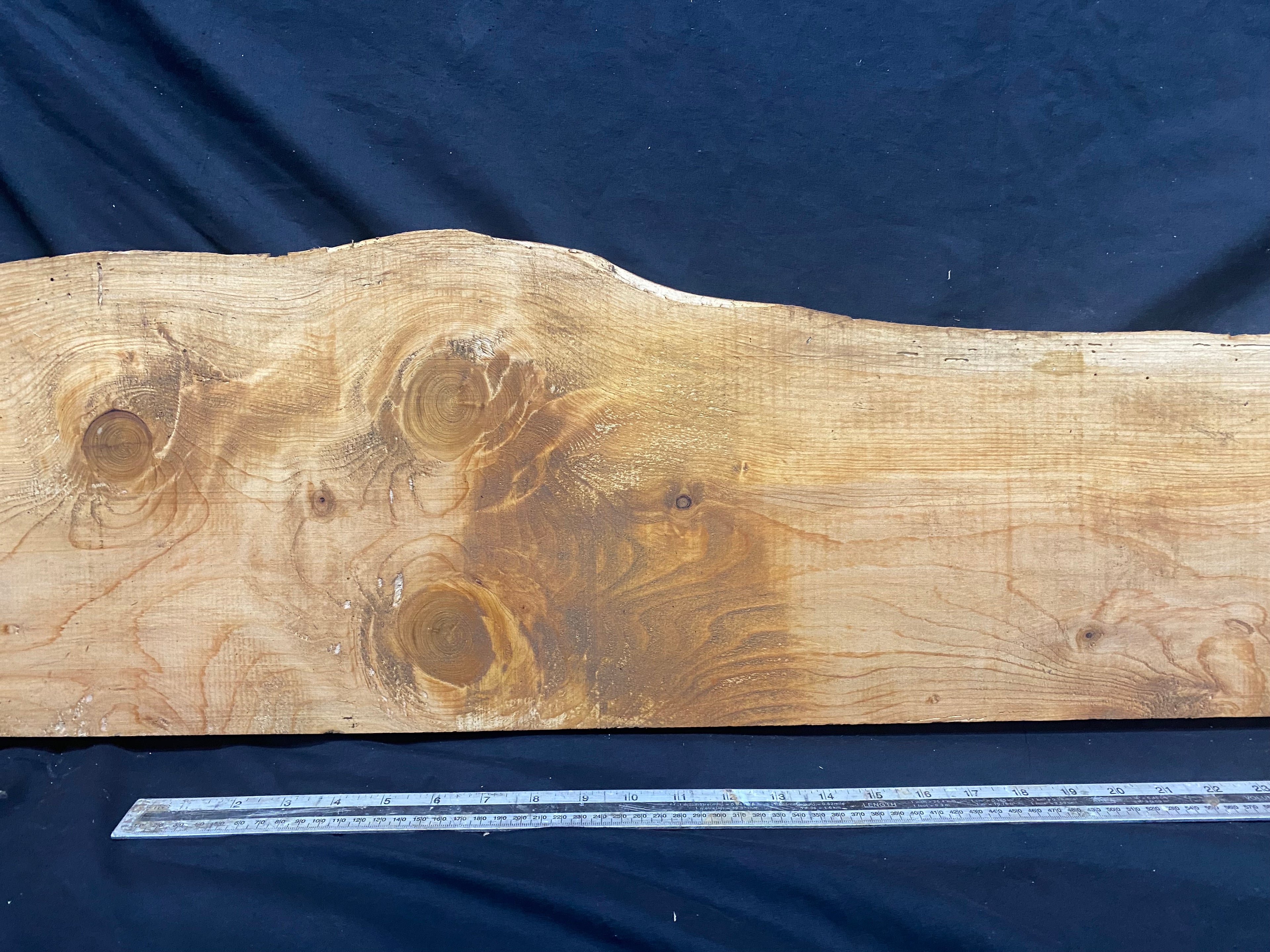 Cedar plank, shelf, 1260 L x 278 W x 43 D mm    (337)