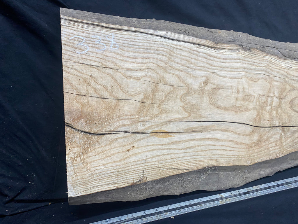 Hardwood ash, plank, 992 L x 392 W x 39 D mm     (338)