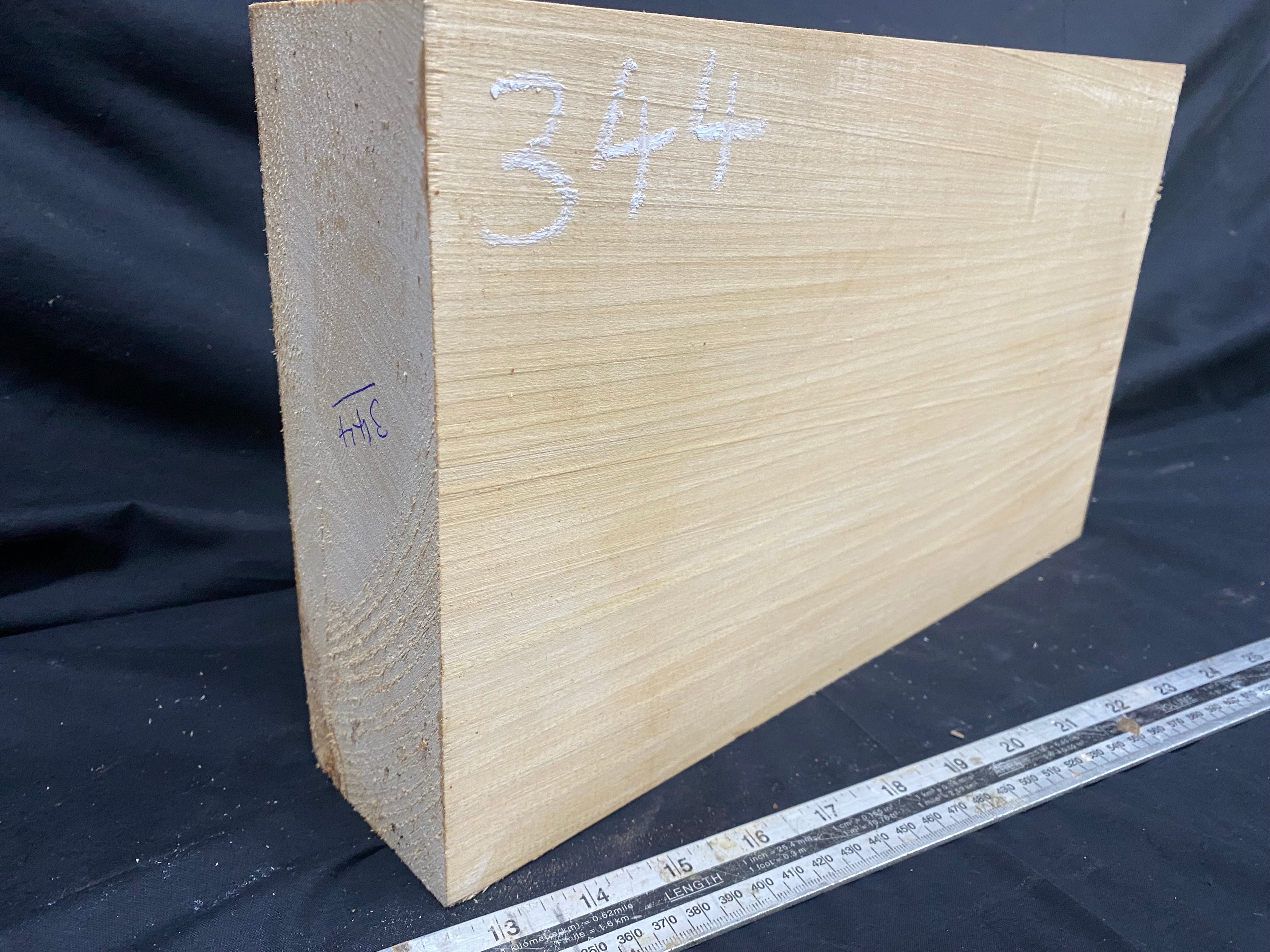 woodcarving or sculpting lime block 365 L x 215 W x 80 D mm    (344)