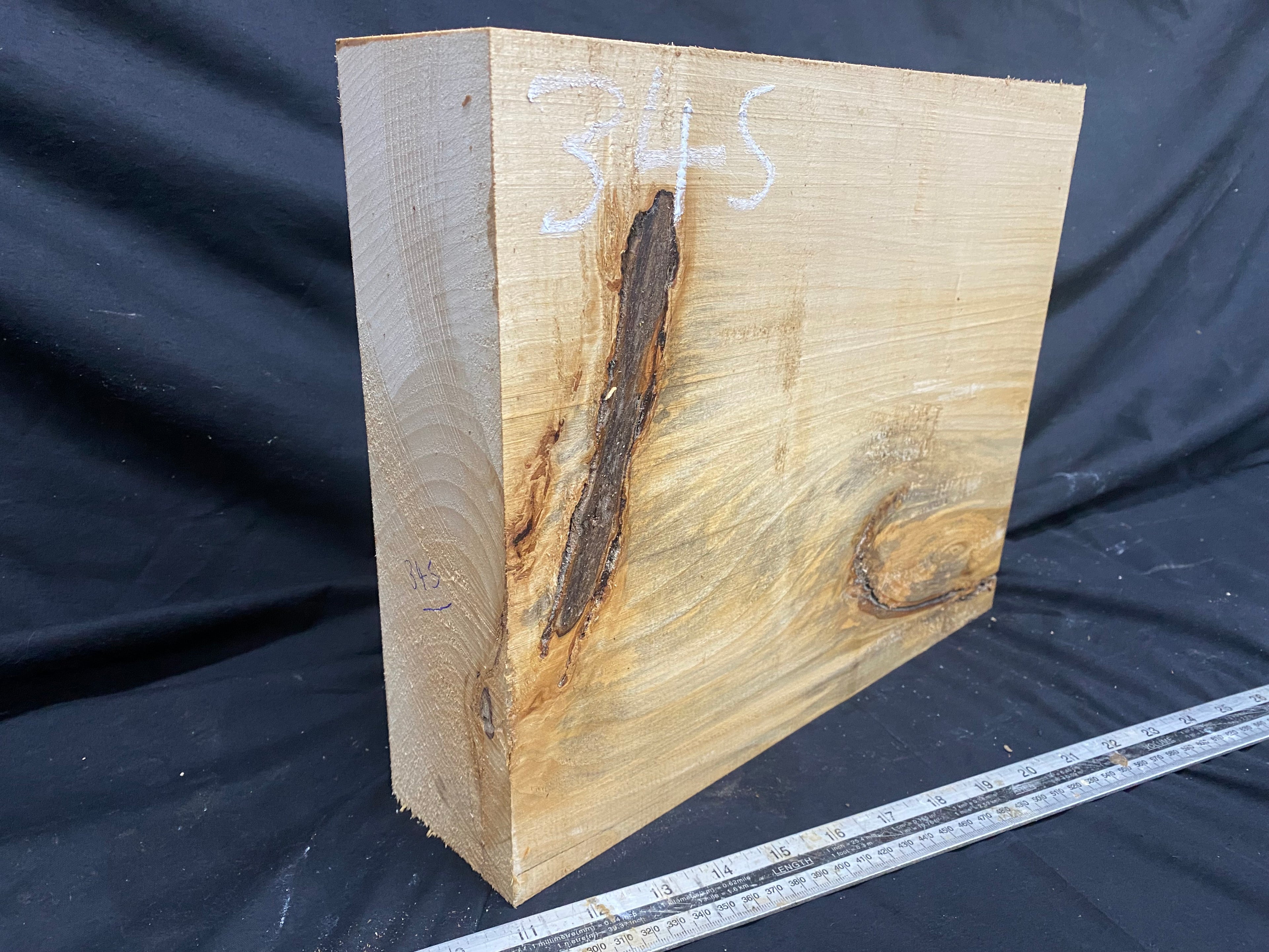 woodcarving or sculpting lime block 356 L x 285 W x 80 D mm    (345)