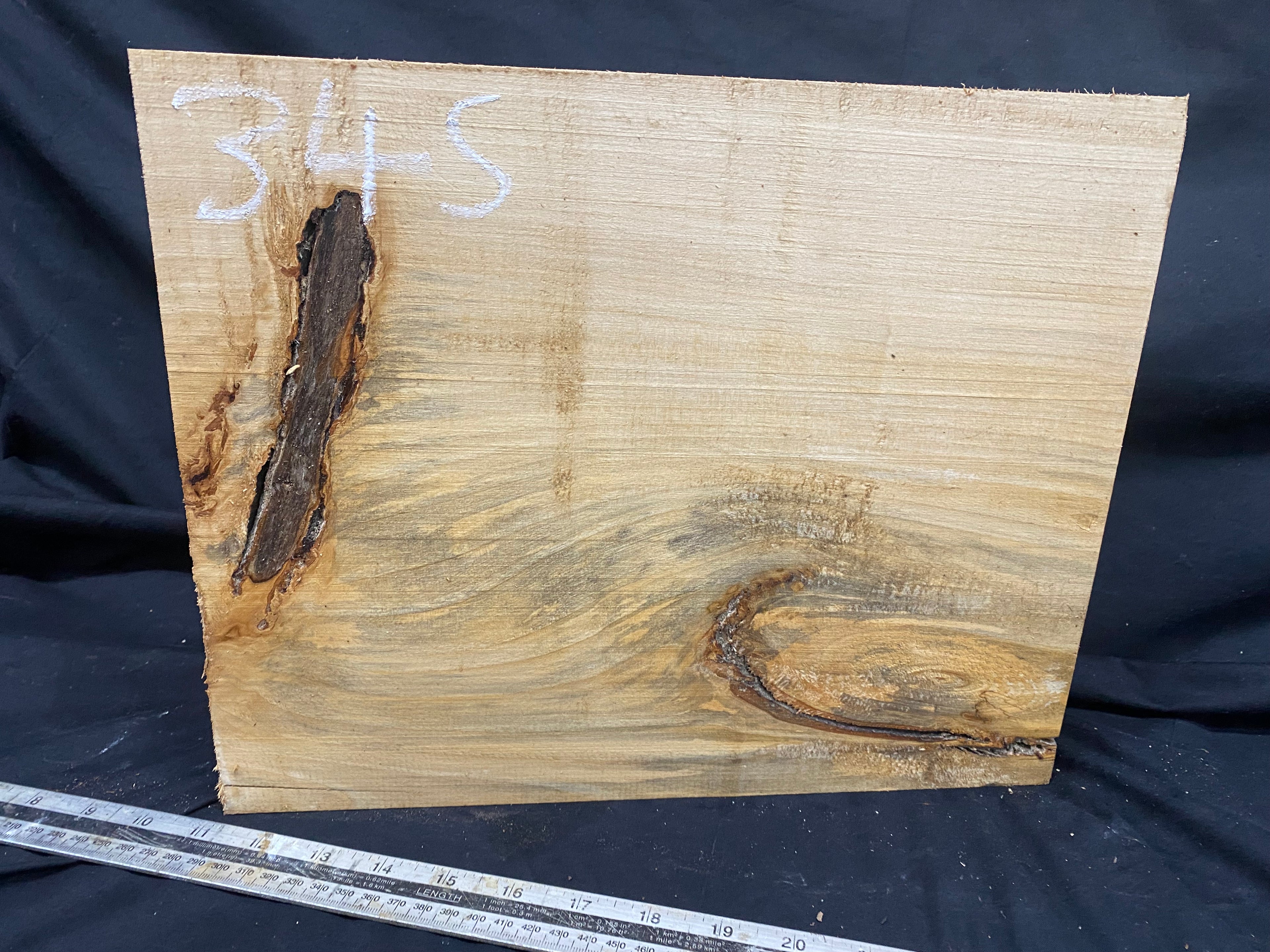 woodcarving or sculpting lime block 356 L x 285 W x 80 D mm    (345)