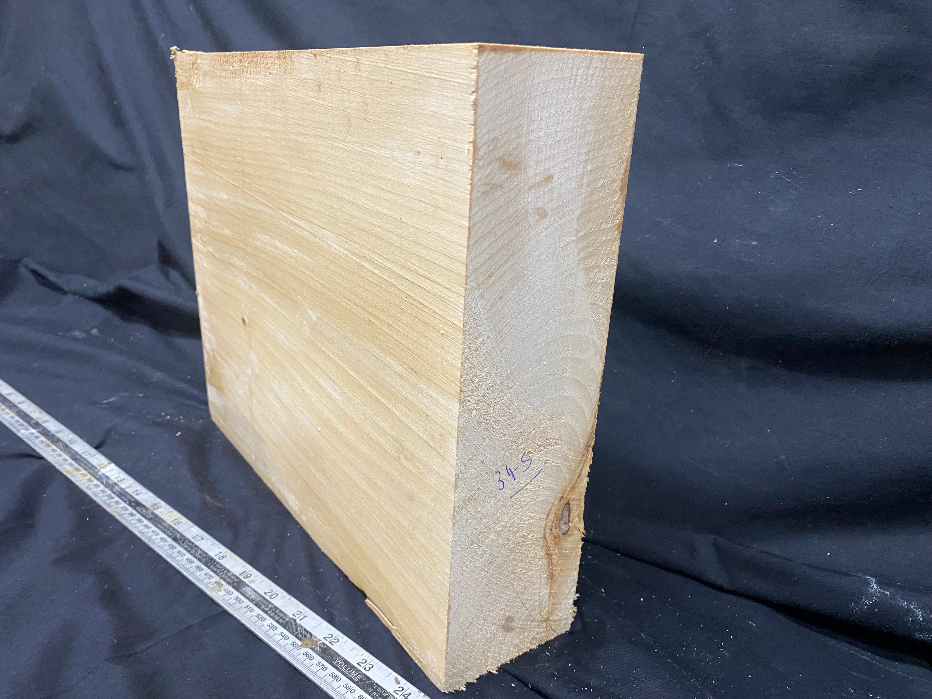 woodcarving or sculpting lime block 356 L x 285 W x 80 D mm    (345)