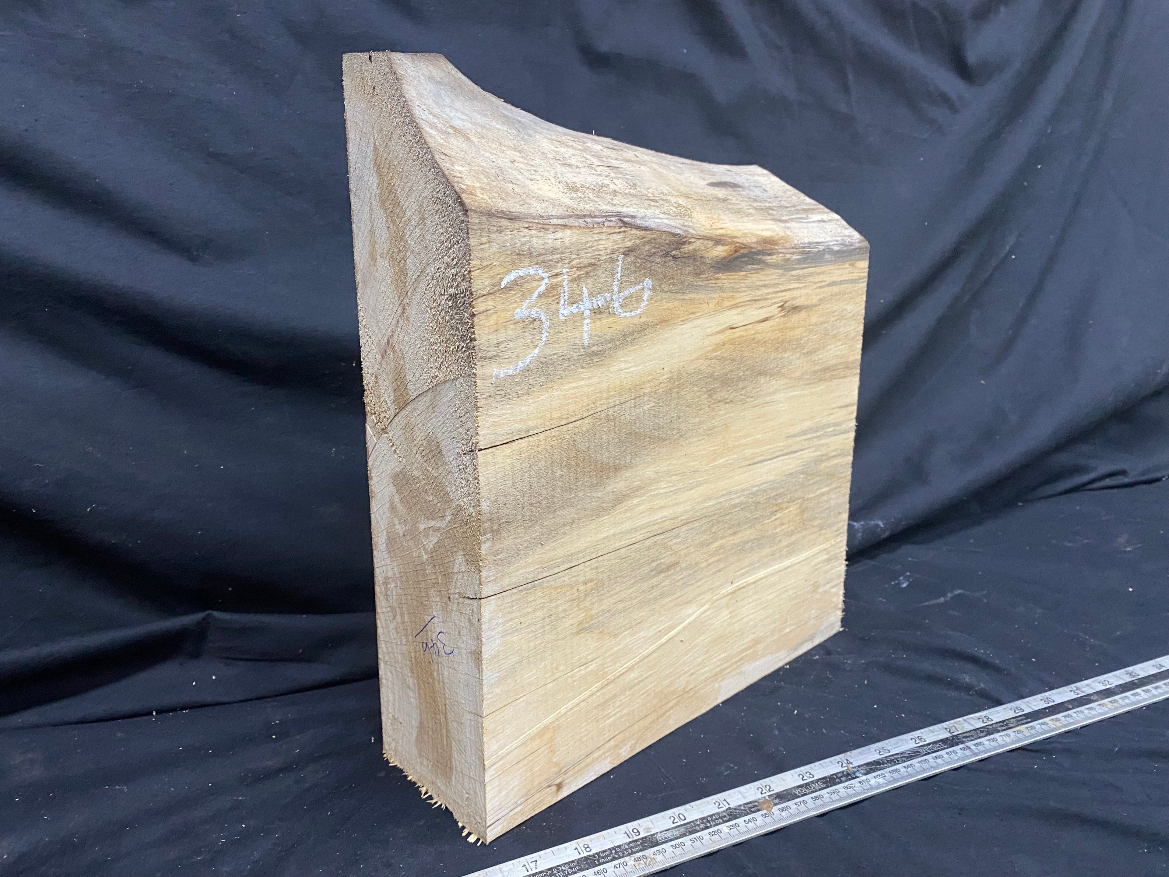 woodcarving or sculpting lime block 298 L x 345 W x 90 D mm    (346)