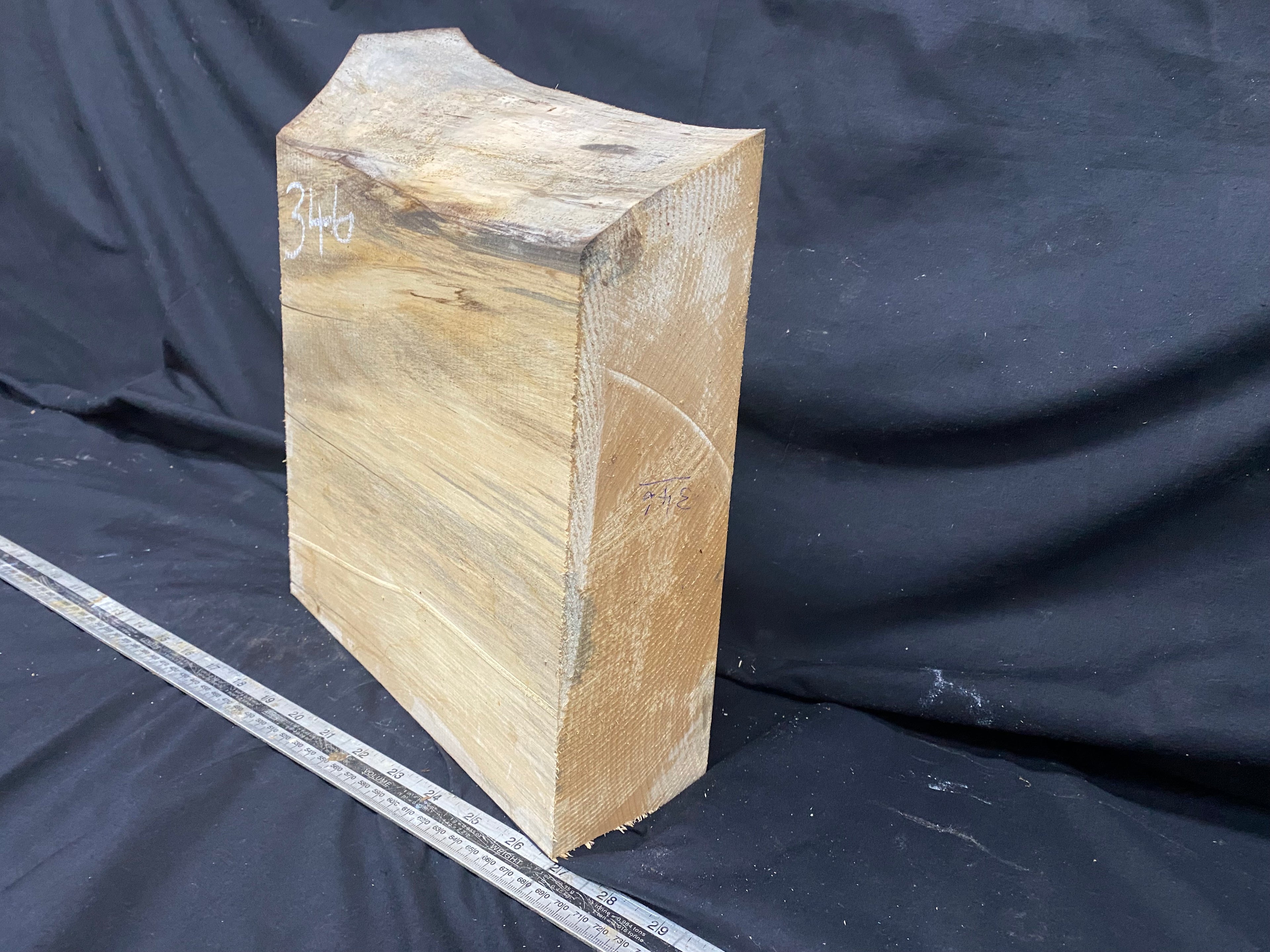 woodcarving or sculpting lime block 298 L x 345 W x 90 D mm    (346)