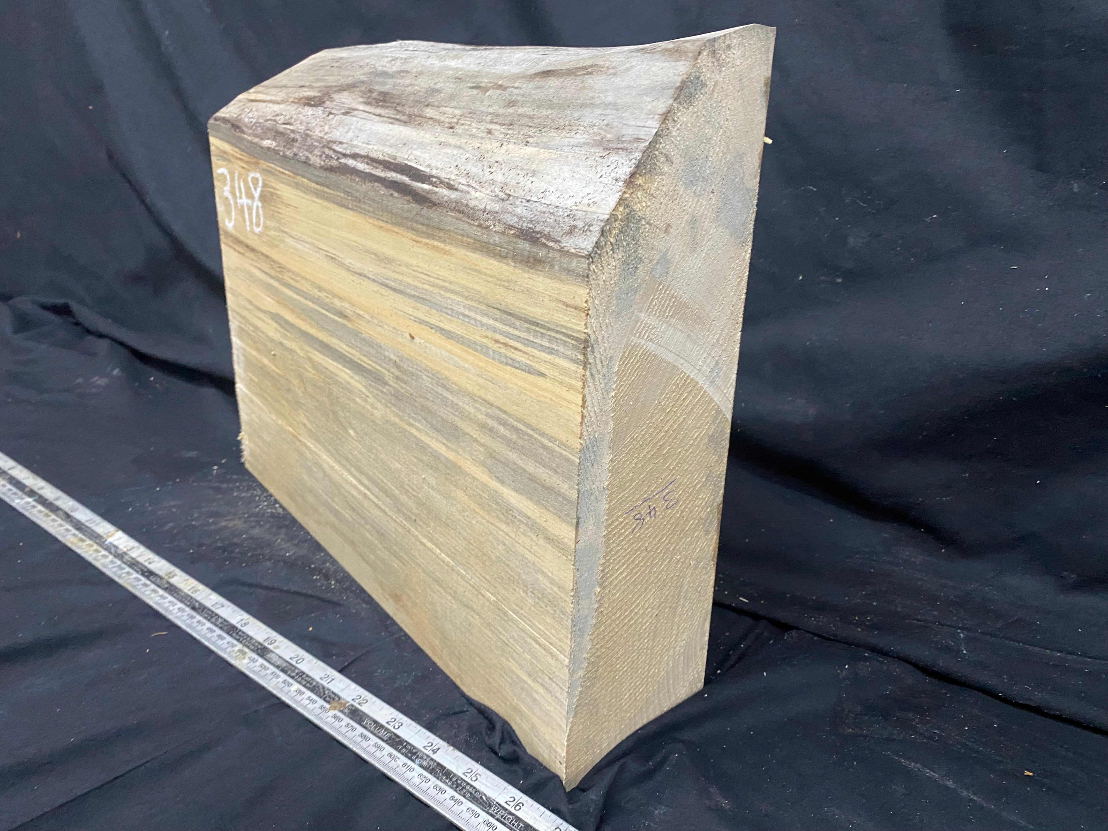 woodcarving or sculpting lime wood 391 L x 315 W x 87 D mm    (348)