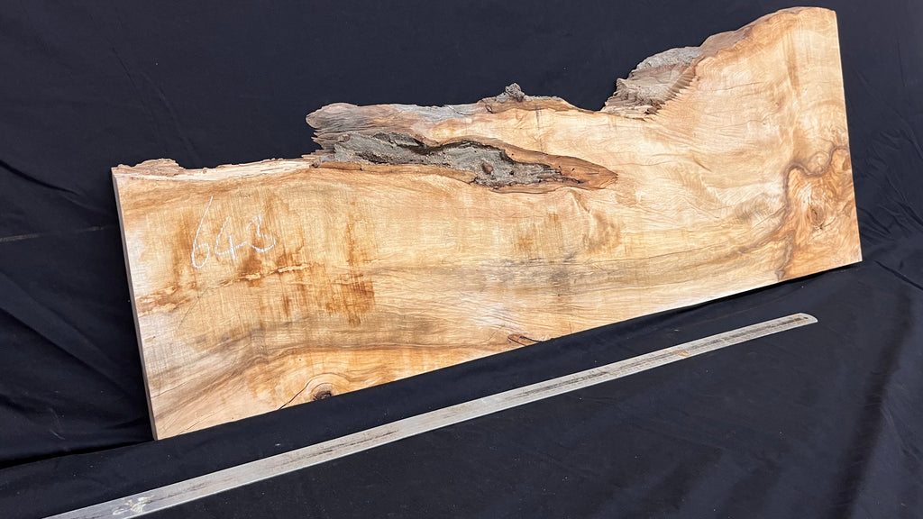 Spalted hornbeam resin table project 1199 L x 440 W x 40 D mm  (643)