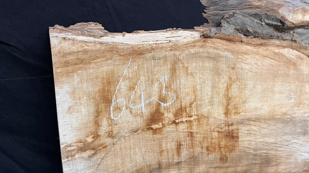 Spalted hornbeam resin table project 1199 L x 440 W x 40 D mm  (643)