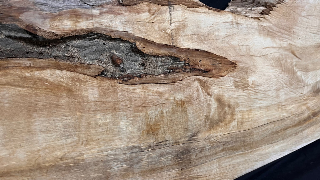 Spalted hornbeam resin table project 1199 L x 440 W x 40 D mm  (643)