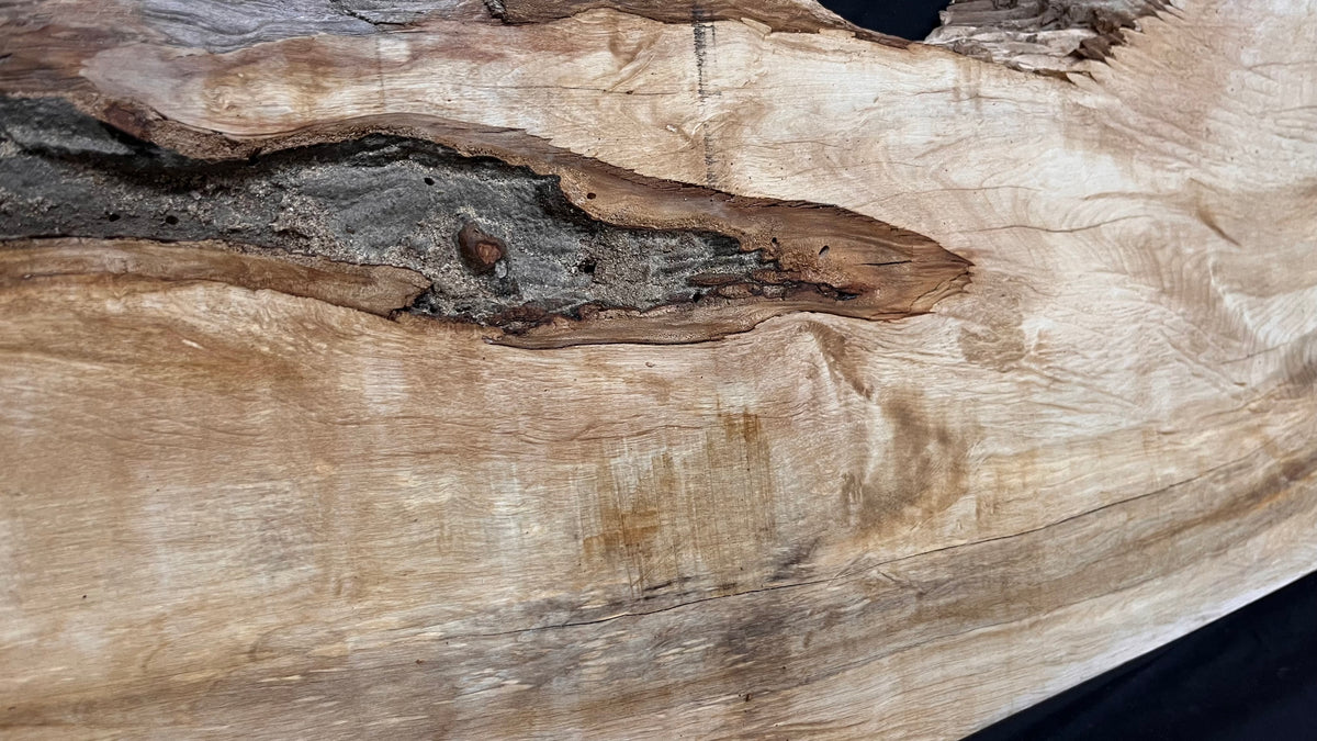 Spalted hornbeam resin table project 1199 L x 440 W x 40 D mm  (643)