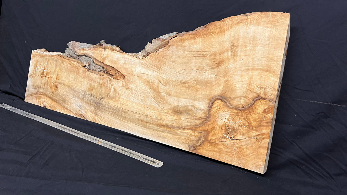 Spalted hornbeam resin table project 1199 L x 440 W x 40 D mm  (643)