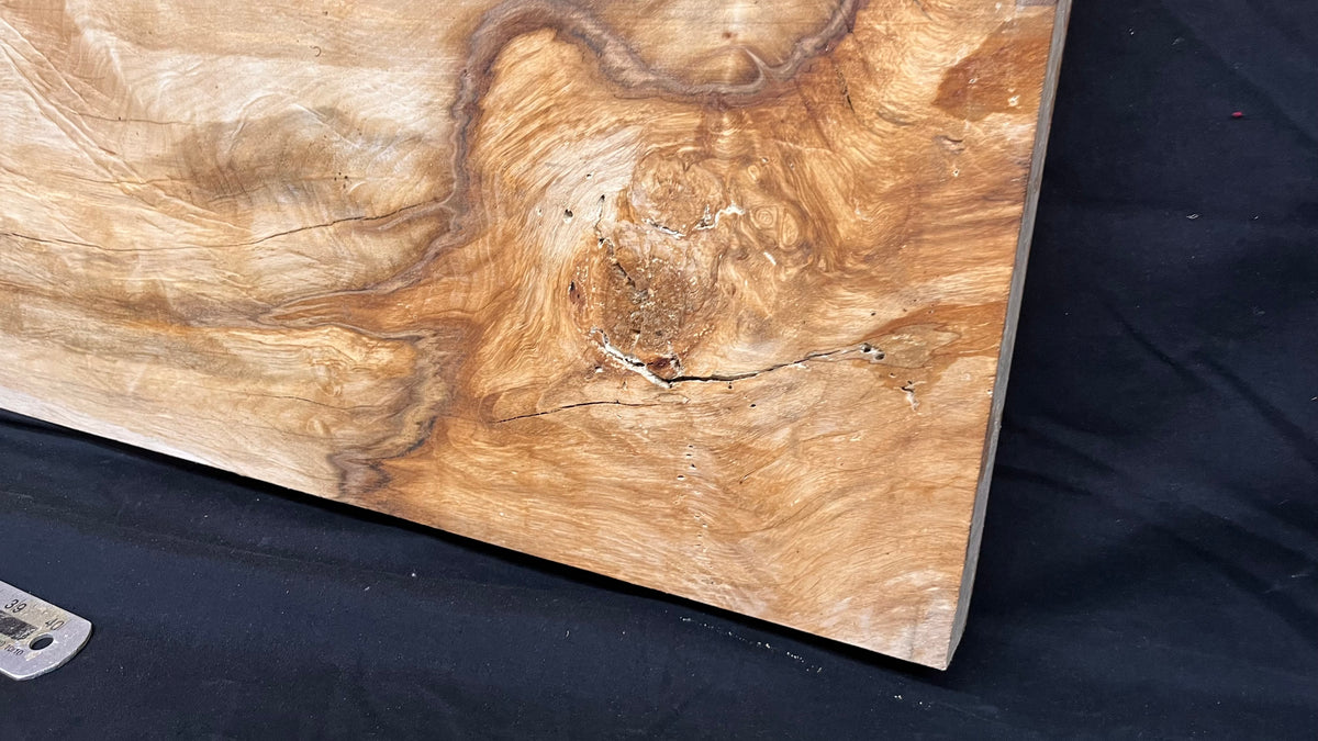 Spalted hornbeam resin table project 1199 L x 440 W x 40 D mm  (643)