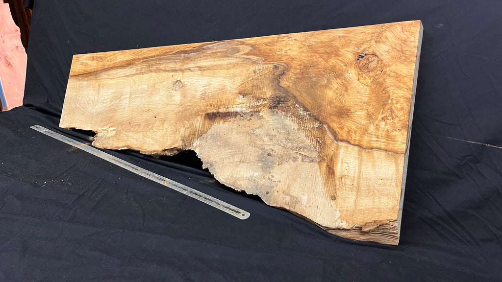 Spalted hornbeam resin table project 1199 L x 440 W x 40 D mm  (643)