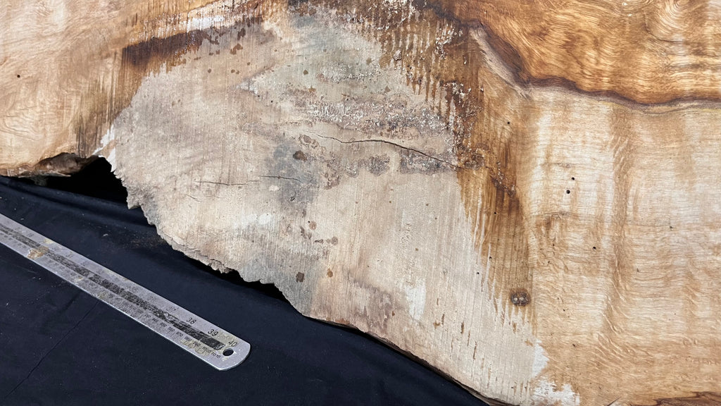 Spalted hornbeam resin table project 1199 L x 440 W x 40 D mm  (643)