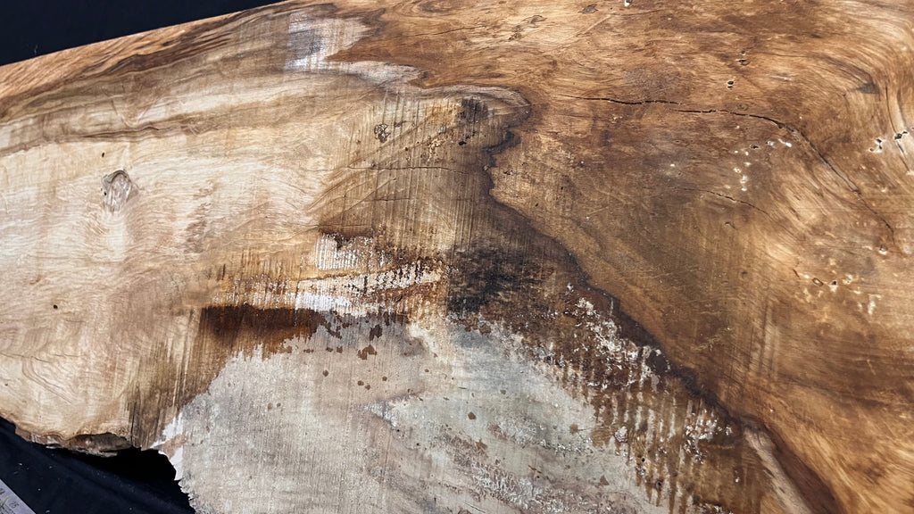 Spalted hornbeam resin table project 1199 L x 440 W x 40 D mm  (643)