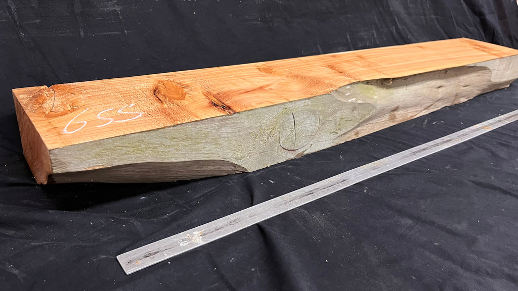 Old pine fire place mantle piece 1185 L x 197 W x 101 D mm  (655)